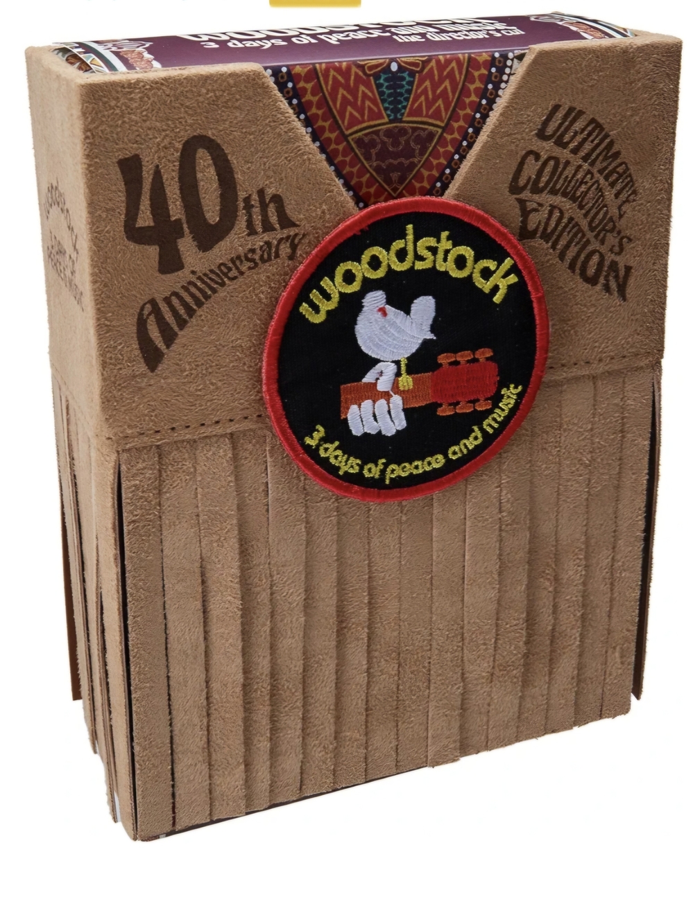40th Anniversary Tan Fringe Design with Embroidered Patch